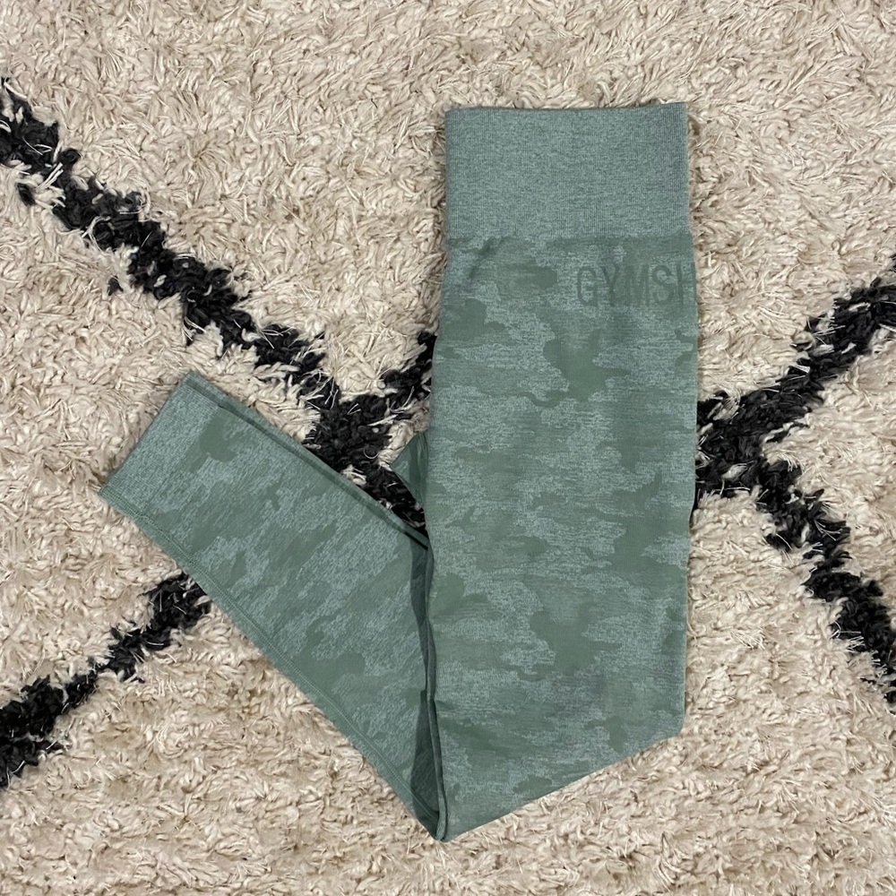 Gymshark Green Camo Print Leggings